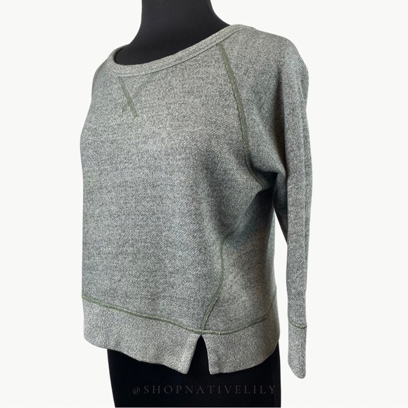 VINTAGE Y2K Juicy Couture Women’s Crop Raglan Terry Sweatshirt Sz Small, Green - Picture 5 of 9